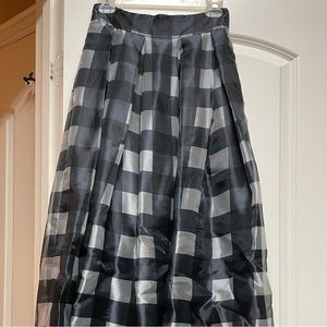 Eliza J floor length plaid skirt